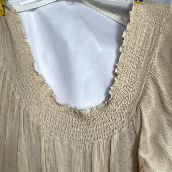 Alter'd Altered State size Small women's top Ivory lace 3/4 sleeve - Picture 4 of 11